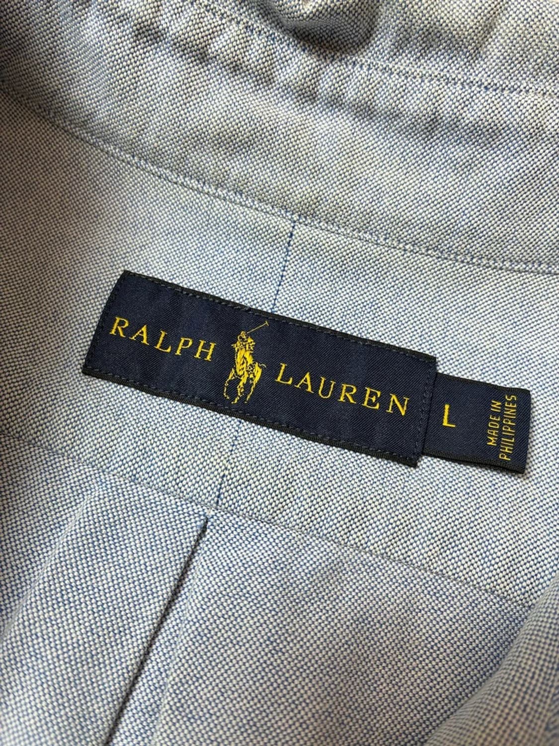폴로 랄프로렌 스카이블루 옥스포드 솔리드 로고 셔츠 PN8807 상품이미지7