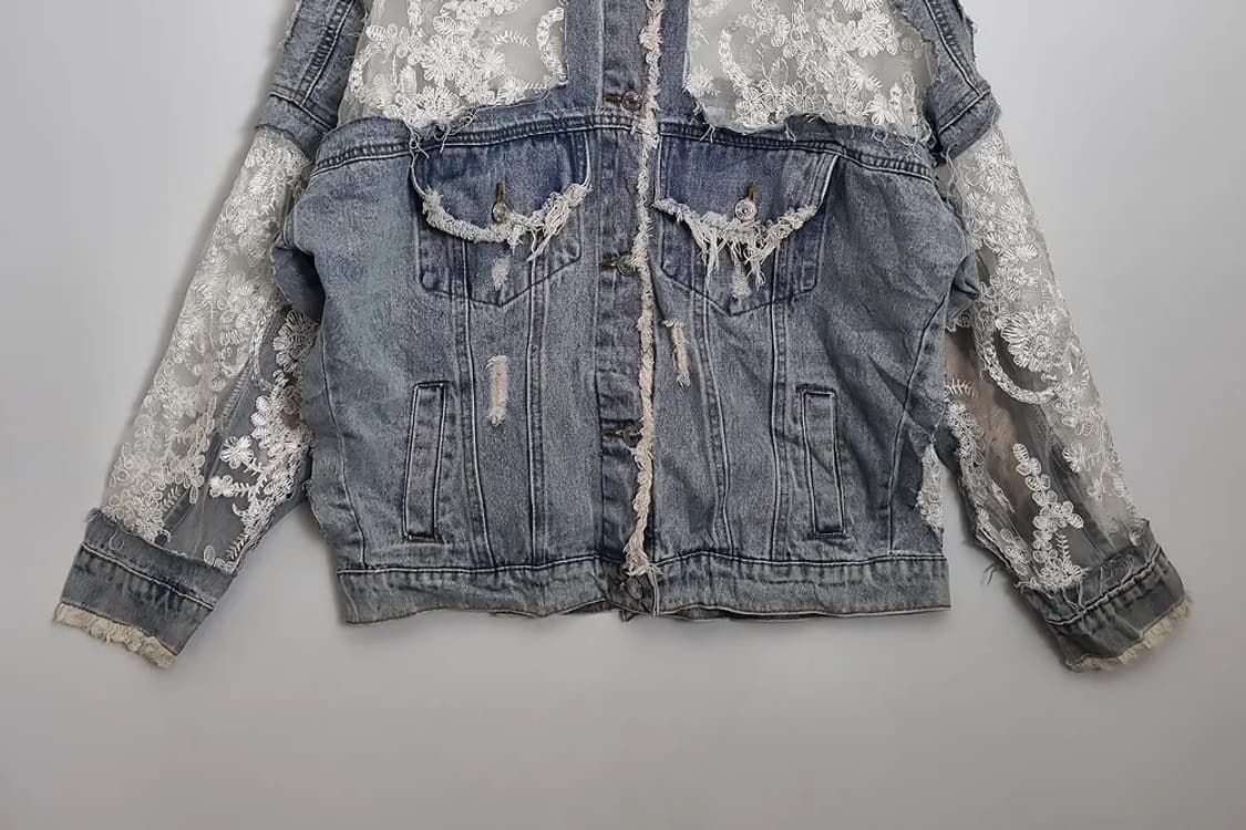 JPN 레이스 믹스 데님 자켓 상품이미지4