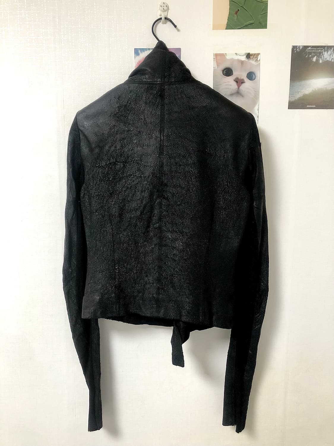 릭오웬스 11SS 나스카 하이넥 블리스터드 램 레더자켓 38 상품이미지4