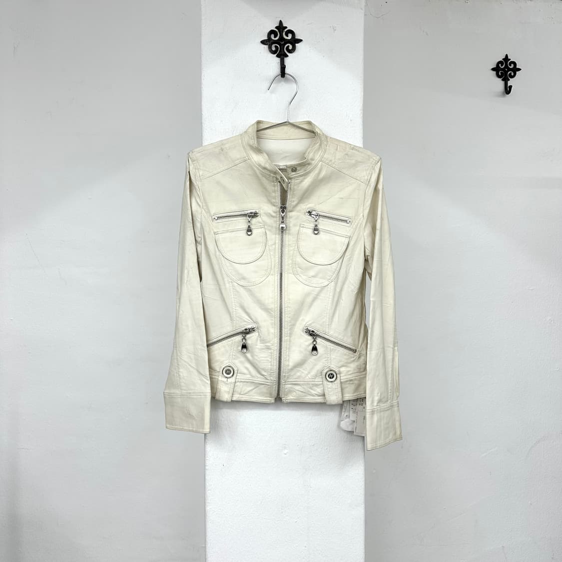  ivory leather jacket 상품이미지2
