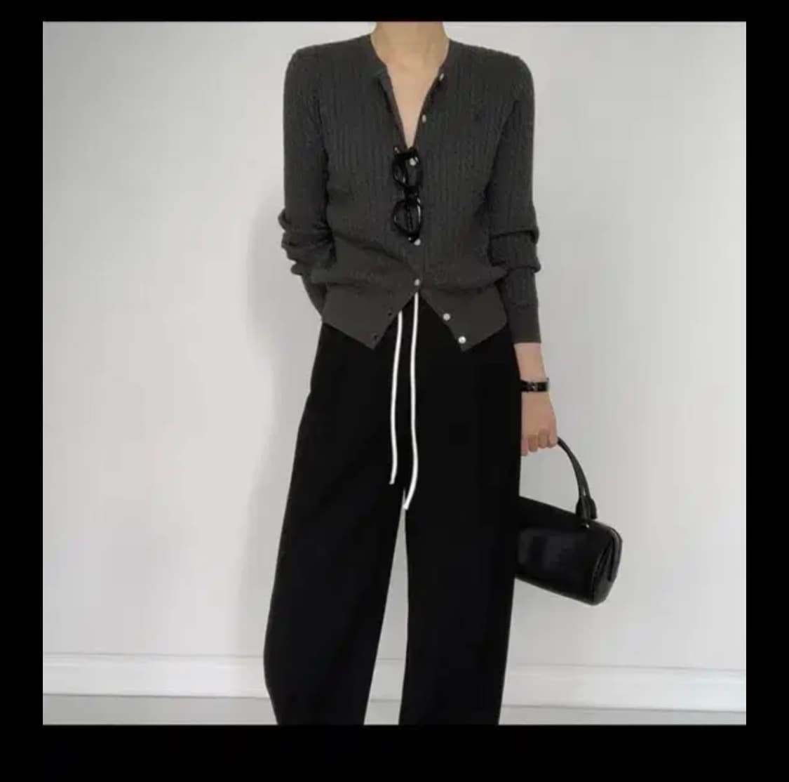 폴로 랄프로렌 꽈배기 가디건 차콜  상품이미지4