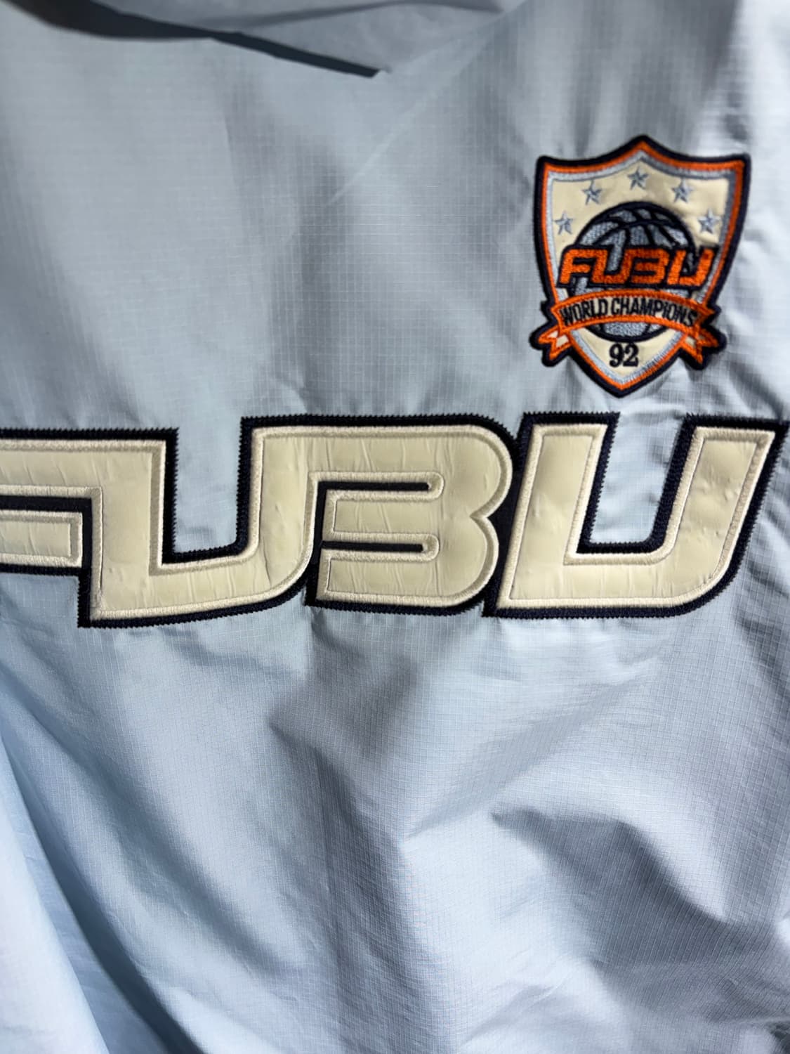 L FUBU 푸부 빅로고 스카이블루 나일론 후드집업 상품이미지9