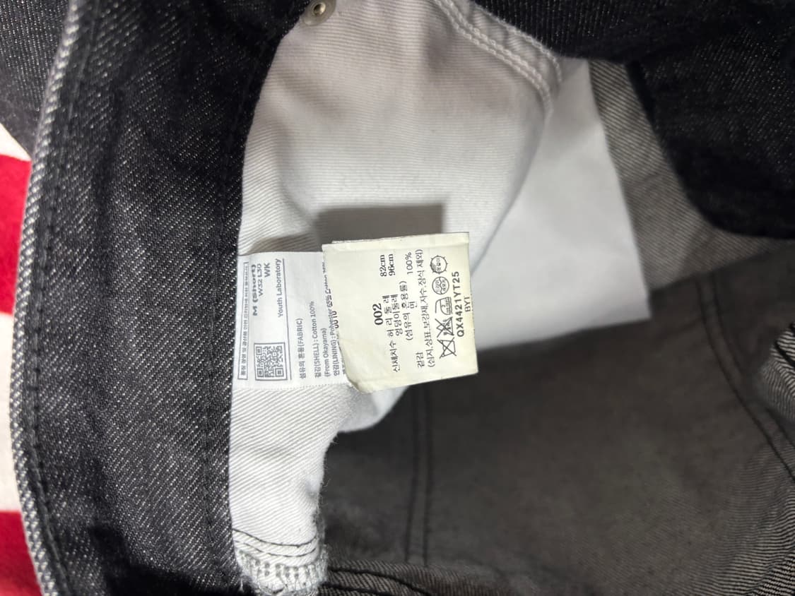 유스 와이드 데님 검정 m (short) 상품이미지3