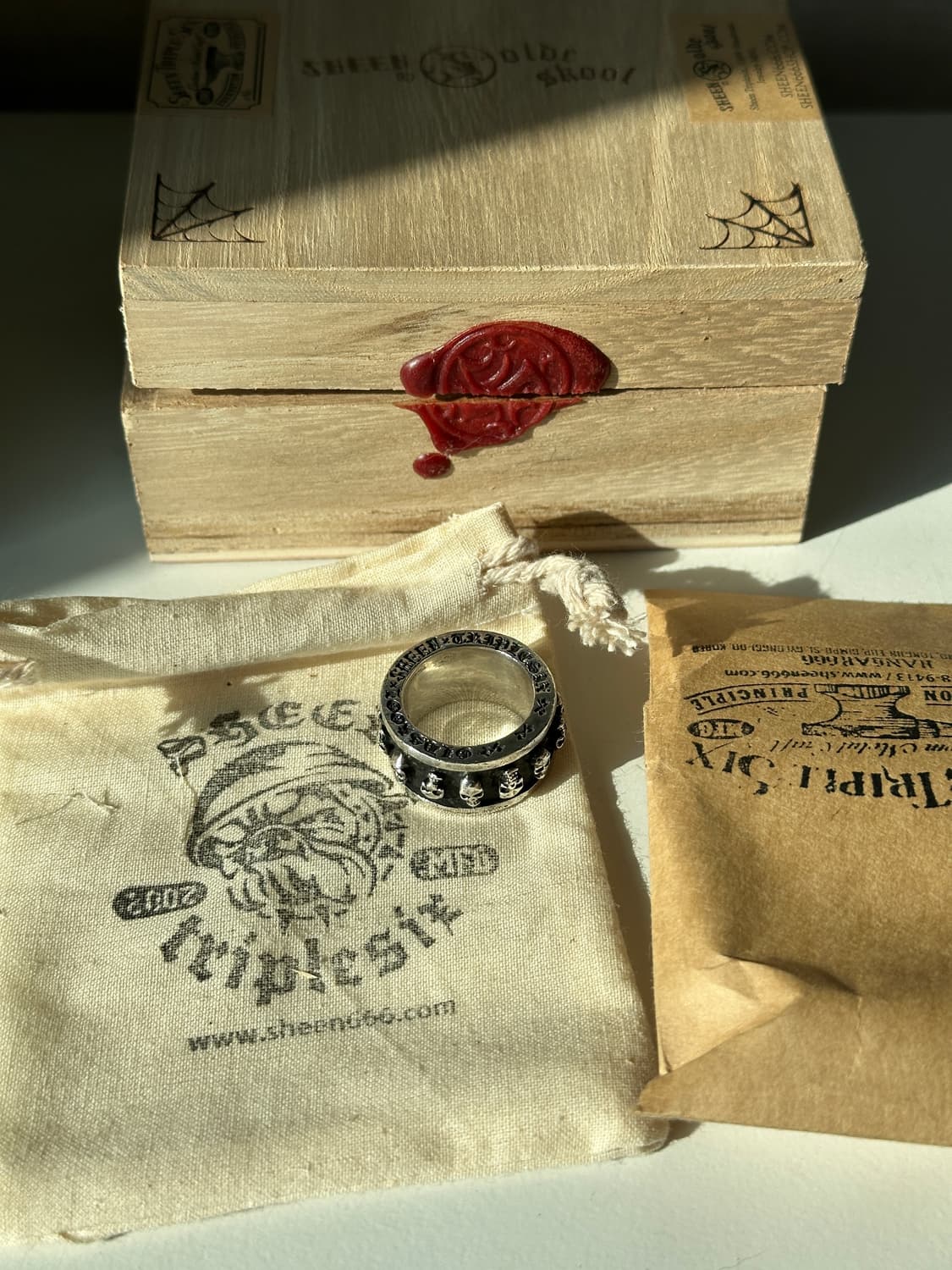 skull spinner silver ring 상품이미지6