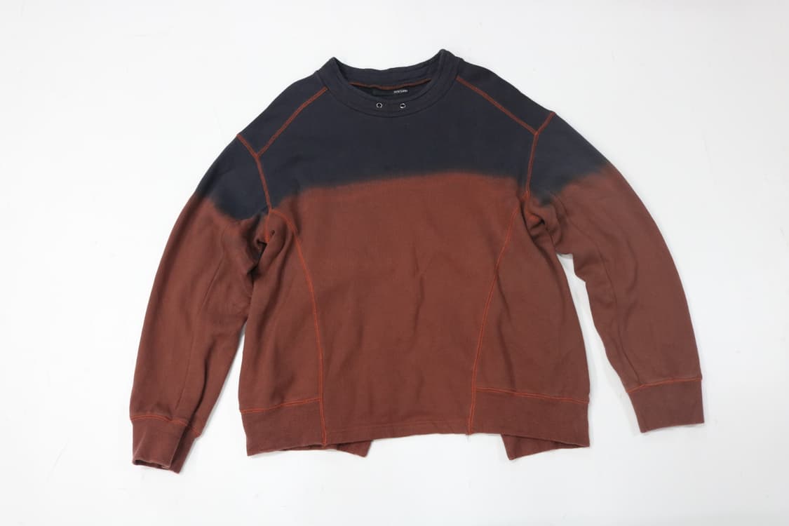 POINTLIGNE(포인트린) 빈티지 다잉 언밸런스 절개 맨투맨 (38) 상품이미지2