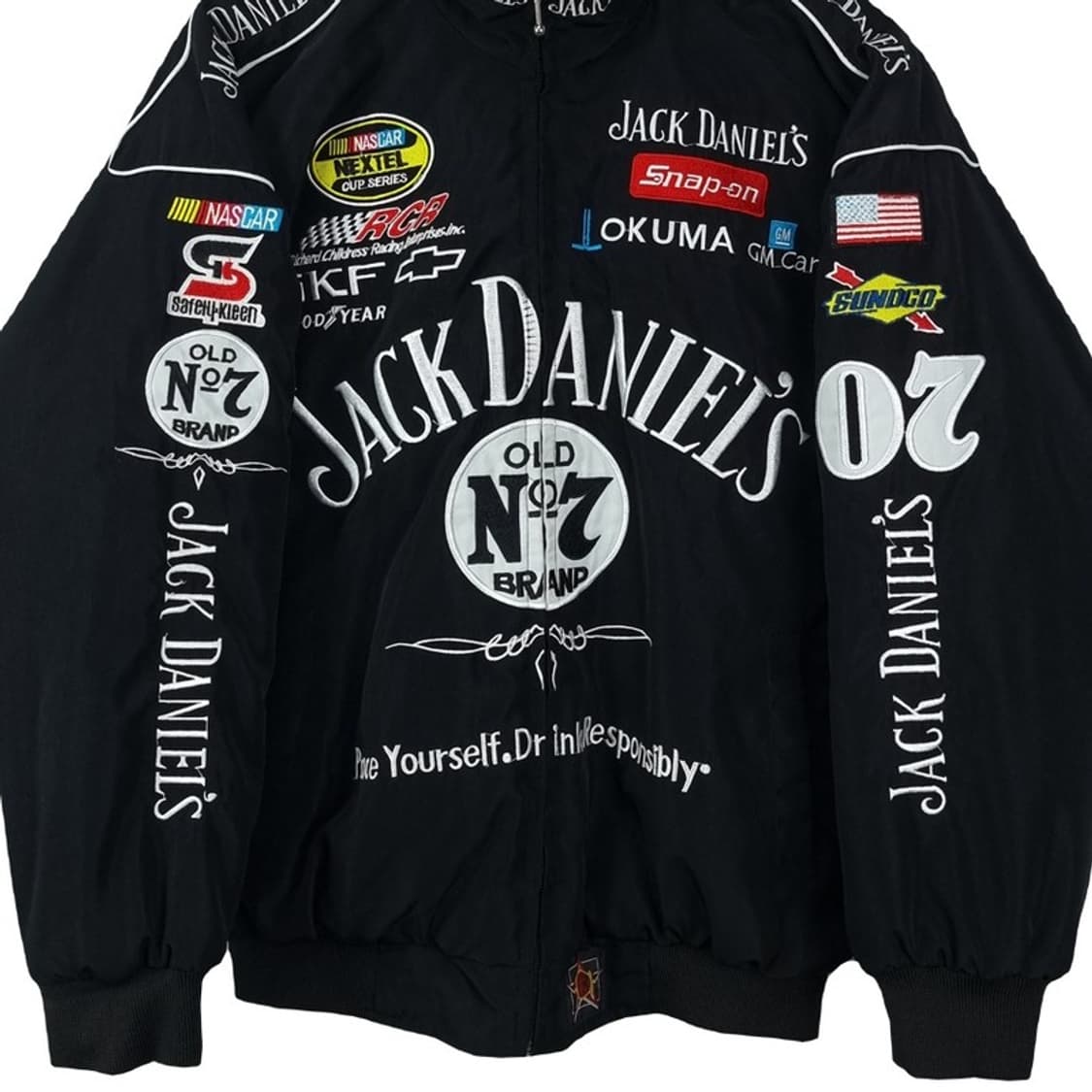 [제프해밀턴] 잭다니엘 빈티지 레이싱 자켓 블랙 M18704 상품이미지5