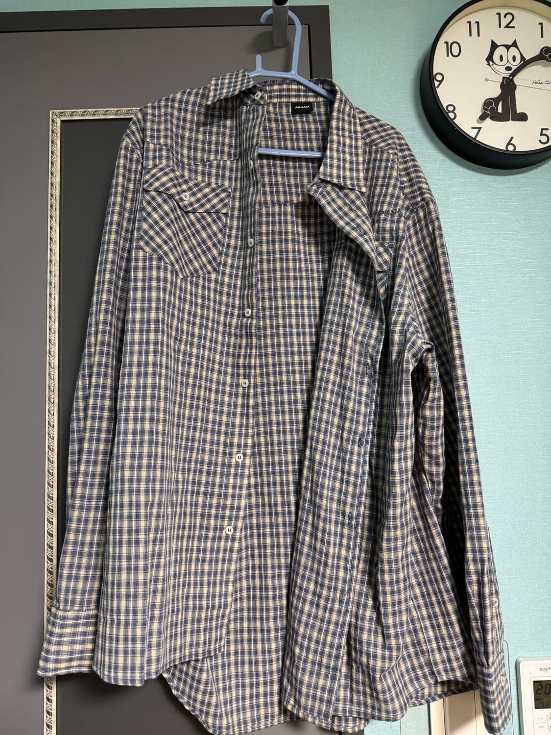 아캄 셔츠 Western Vintage Check Shirts (Blue 상품이미지2