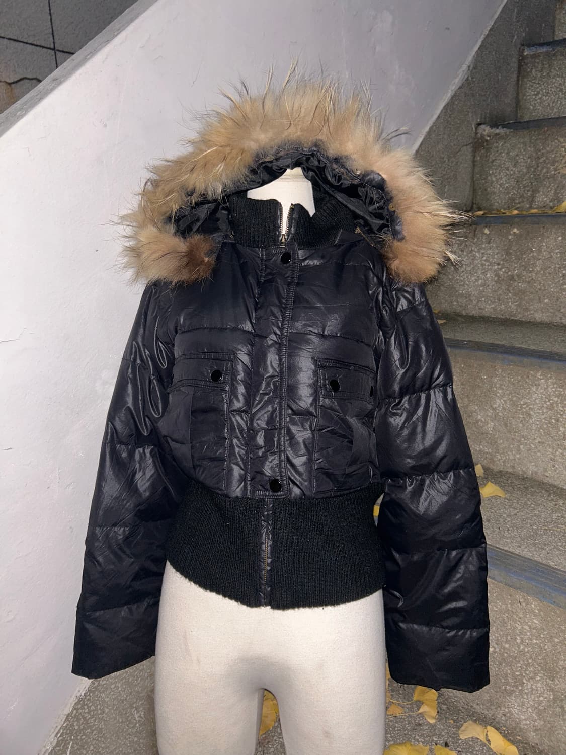 2000s JPN y2k 율프죠 블랙 숏 패딩 상품이미지5