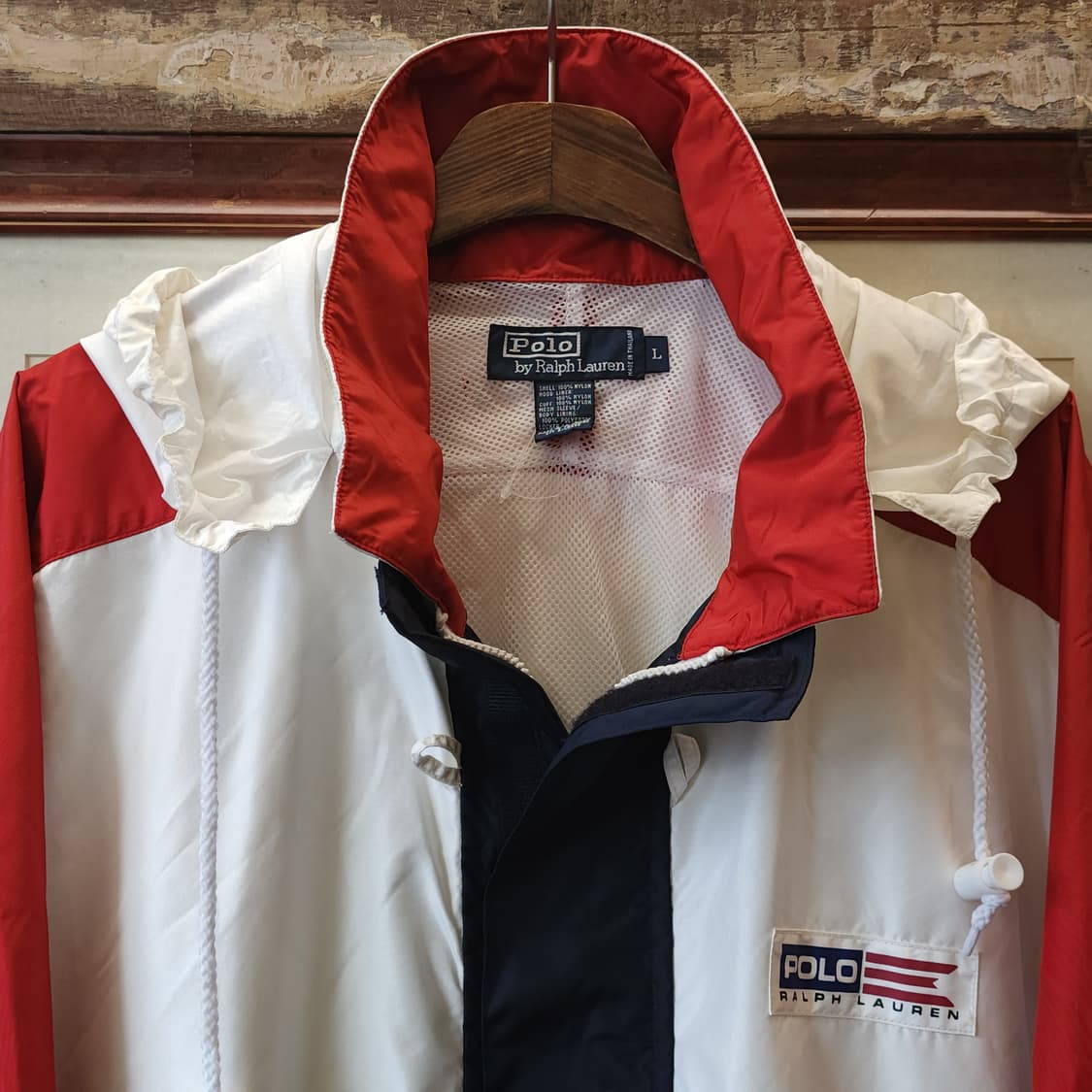 90s 폴로 스포츠 요트자켓 폴로 바람막이 윈드 브레이커 L 상품이미지4