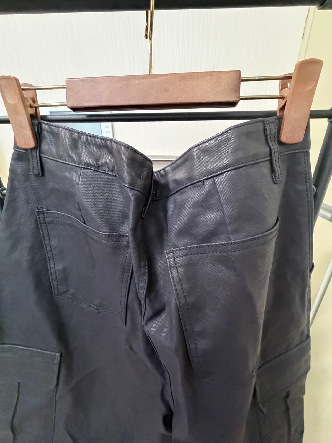 페이크레더 카고 와이드 팬츠 상품이미지5