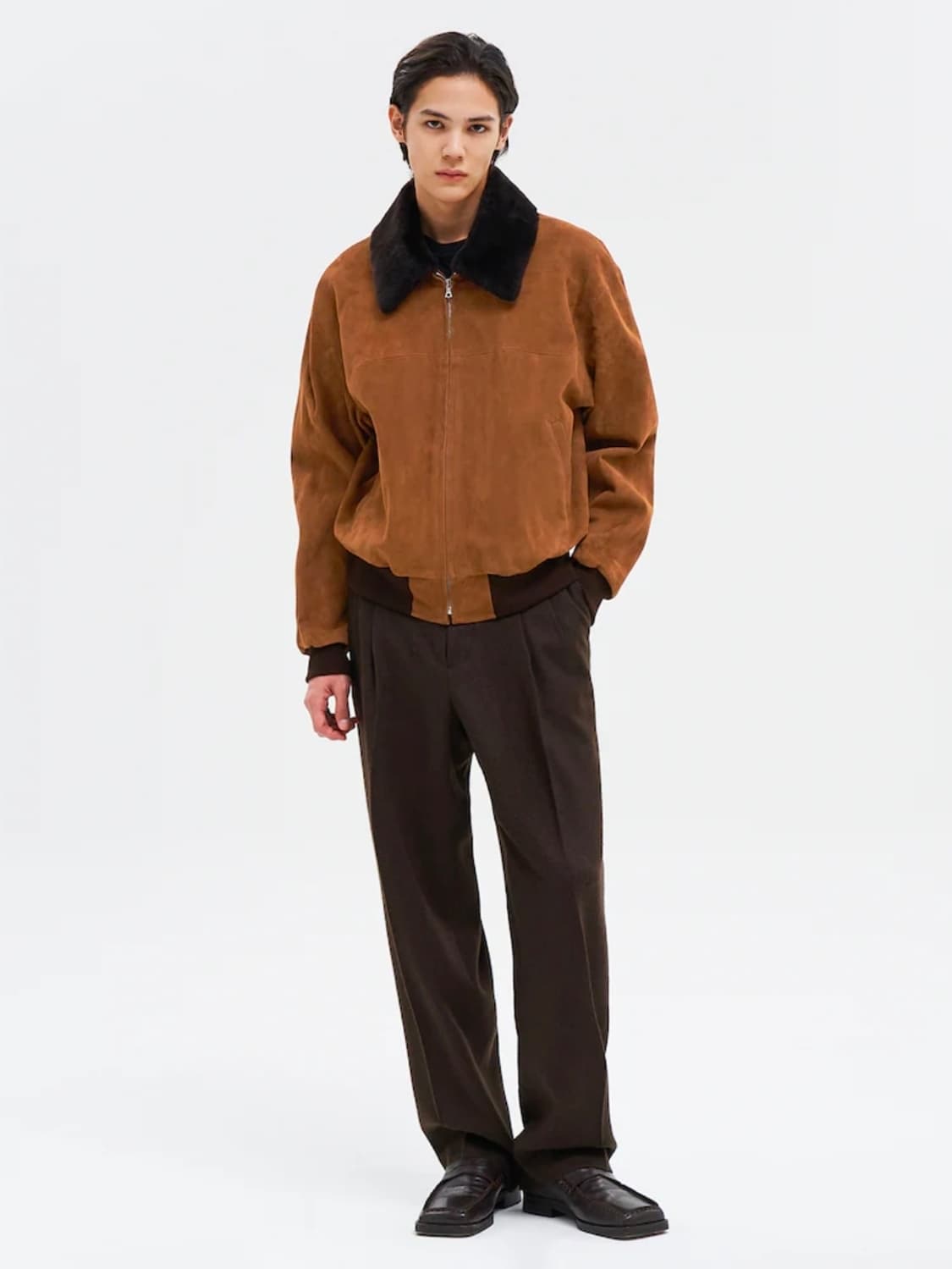 [5, 새상품] 오라리 25AW 고트 스웨이드 블루종 팝니다 상품이미지1