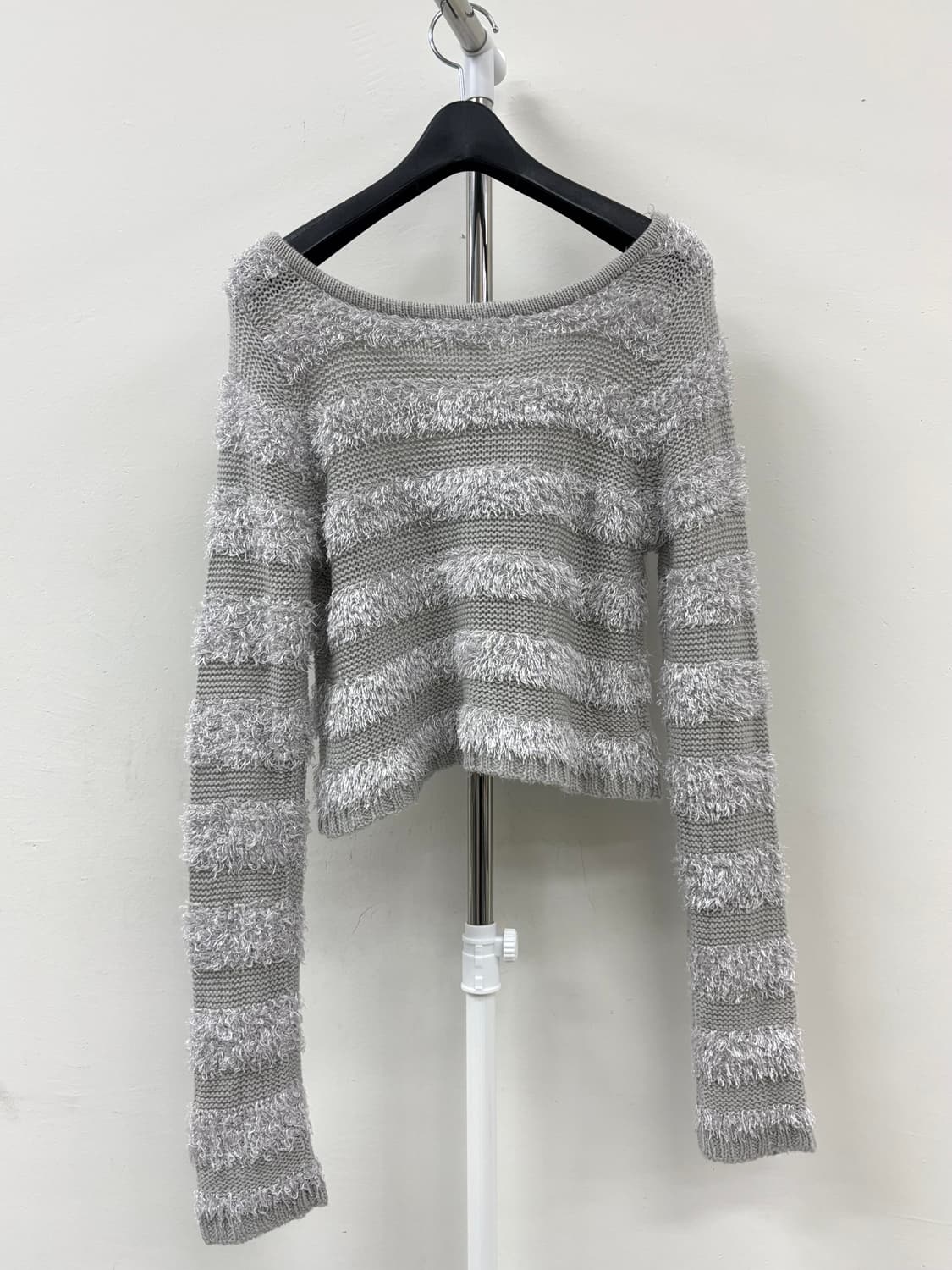 빈티지 그레이 크롭 니트 상품이미지7