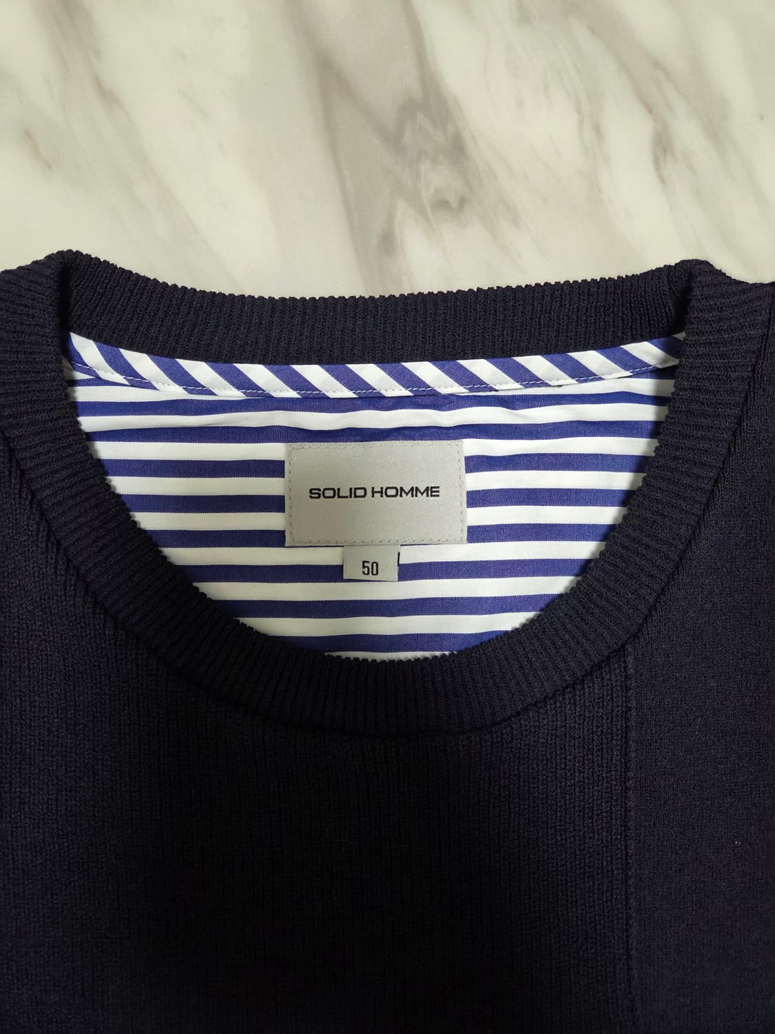 솔리드옴므 니트 레이어드 셔츠 상품이미지4