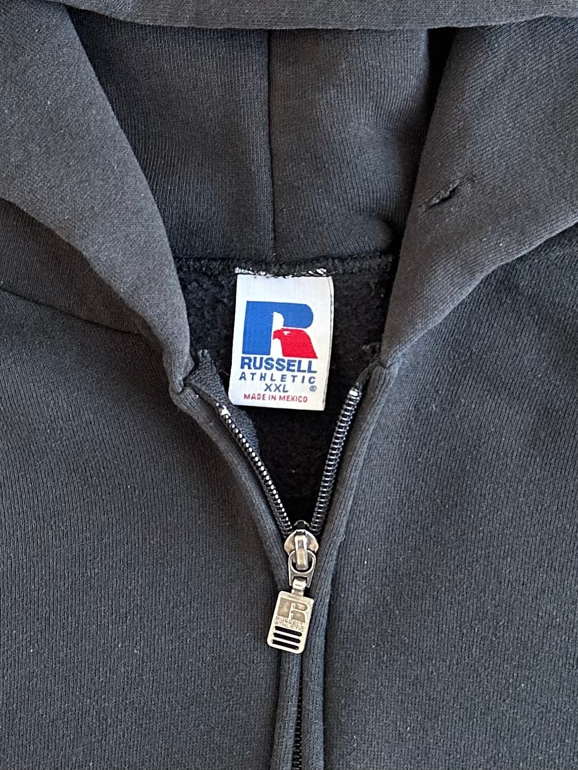 90s 빈티지 러셀 후드집업 블랙 XXL 상품이미지7