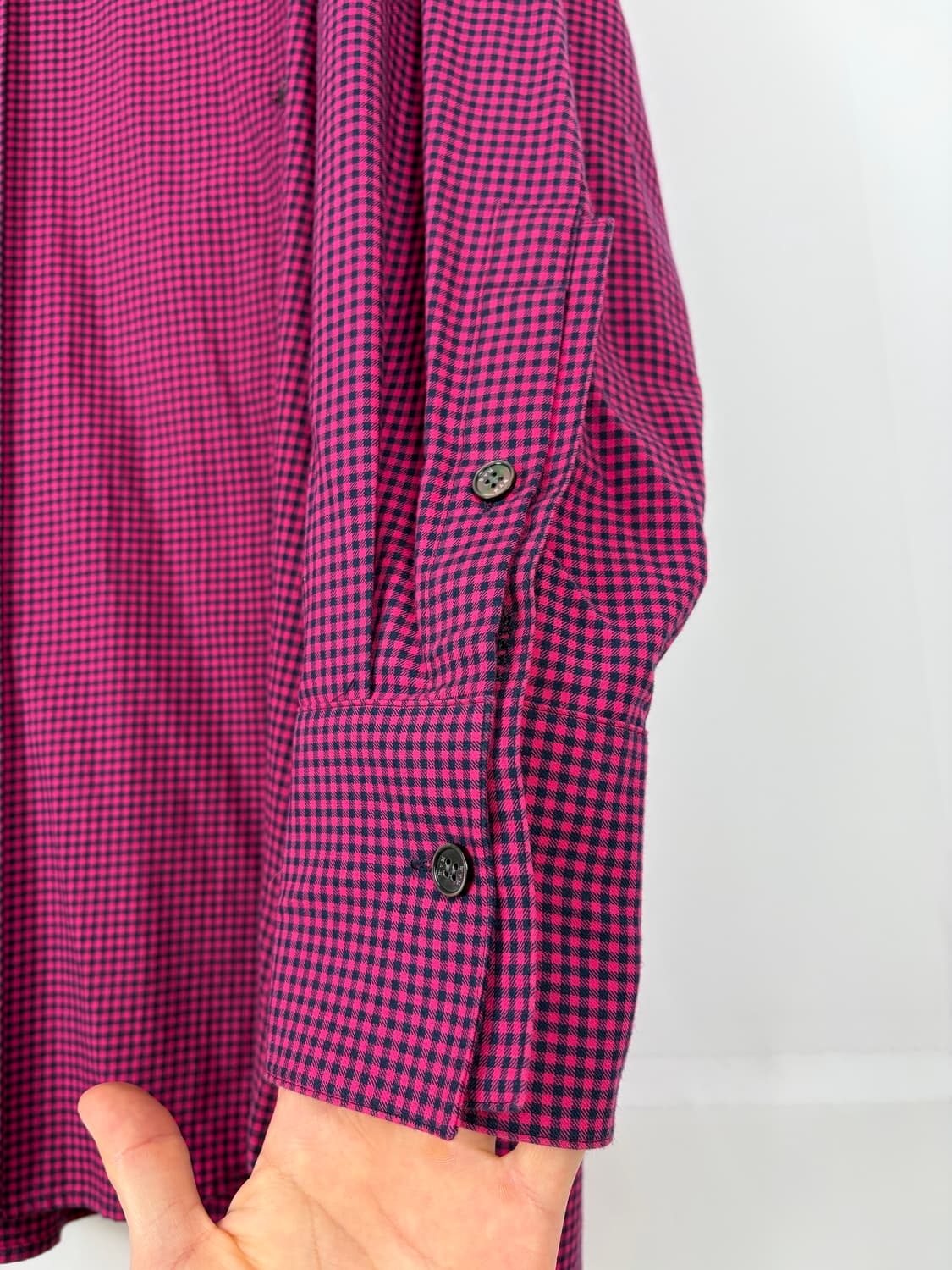 a185) 우영미 20fw 깅엄 체크셔츠 상품이미지4