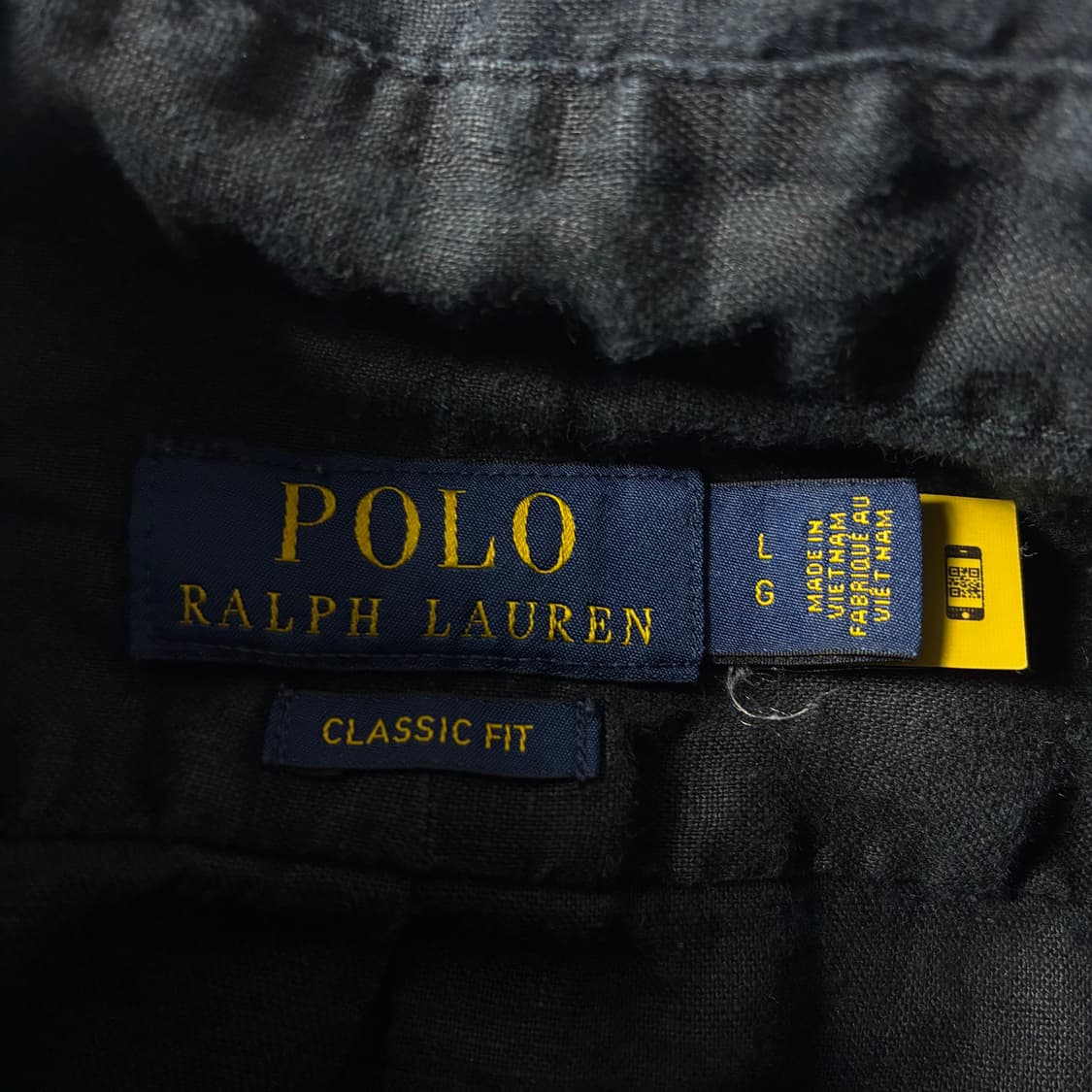 Polo  폴로 랄프로렌 자수 블랙 린넨 셔츠  상품이미지4