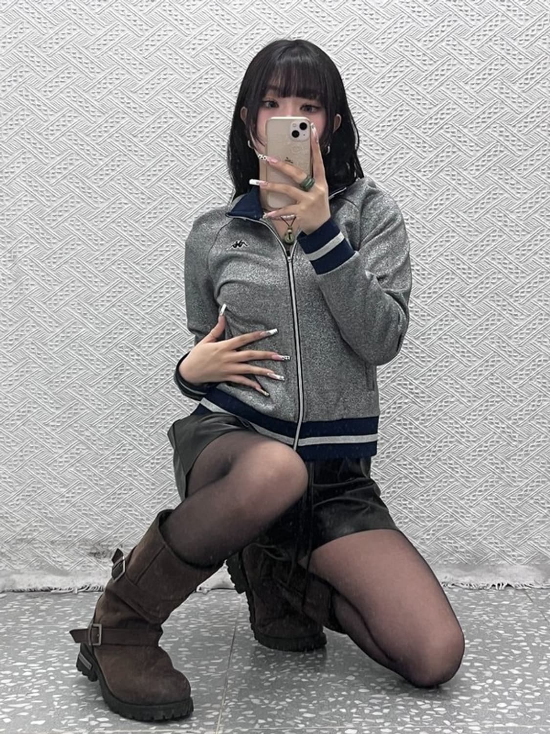 카파 올드스쿨 Y2K 레트로 트윙클 져지 집업 S C11276 상품이미지2