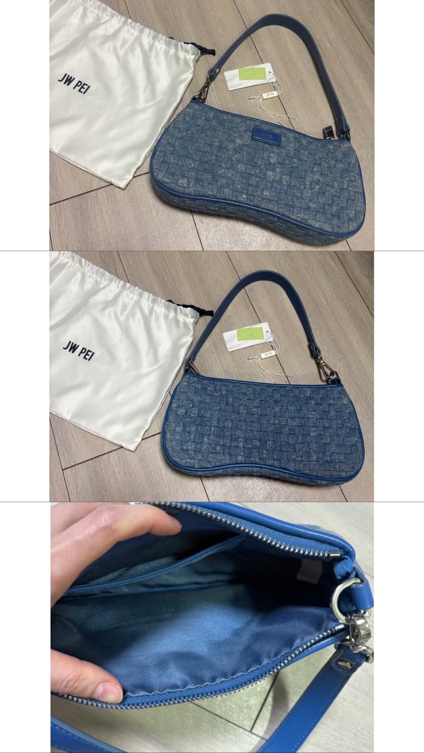에바 숄더백 블루 데님/선미착용 상품이미지9