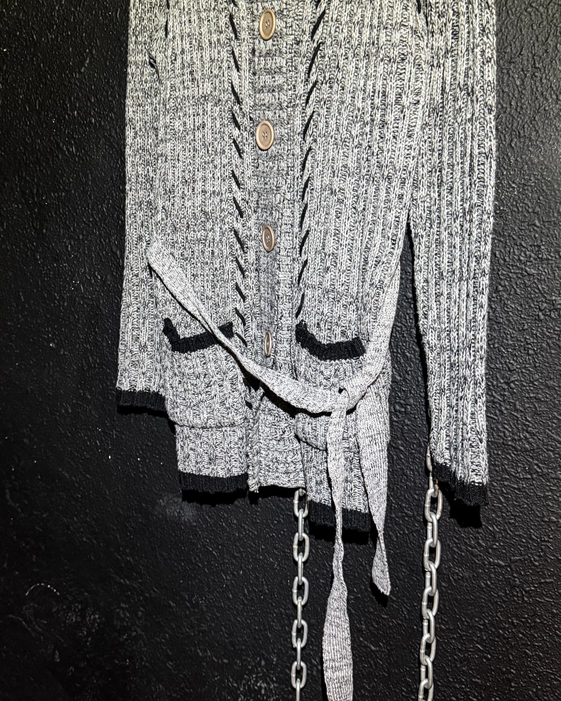 Cable Knit Belted Hoodie Cardigan 상품이미지4