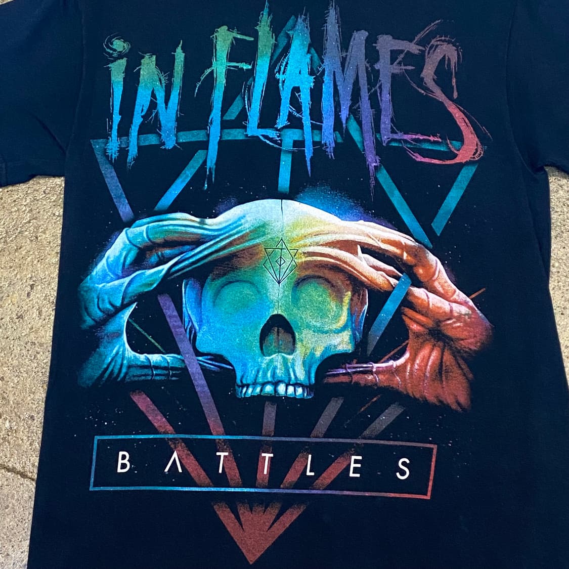 미국 빈티지 인플레임스 락티셔츠 투어티 반팔티 상품이미지3