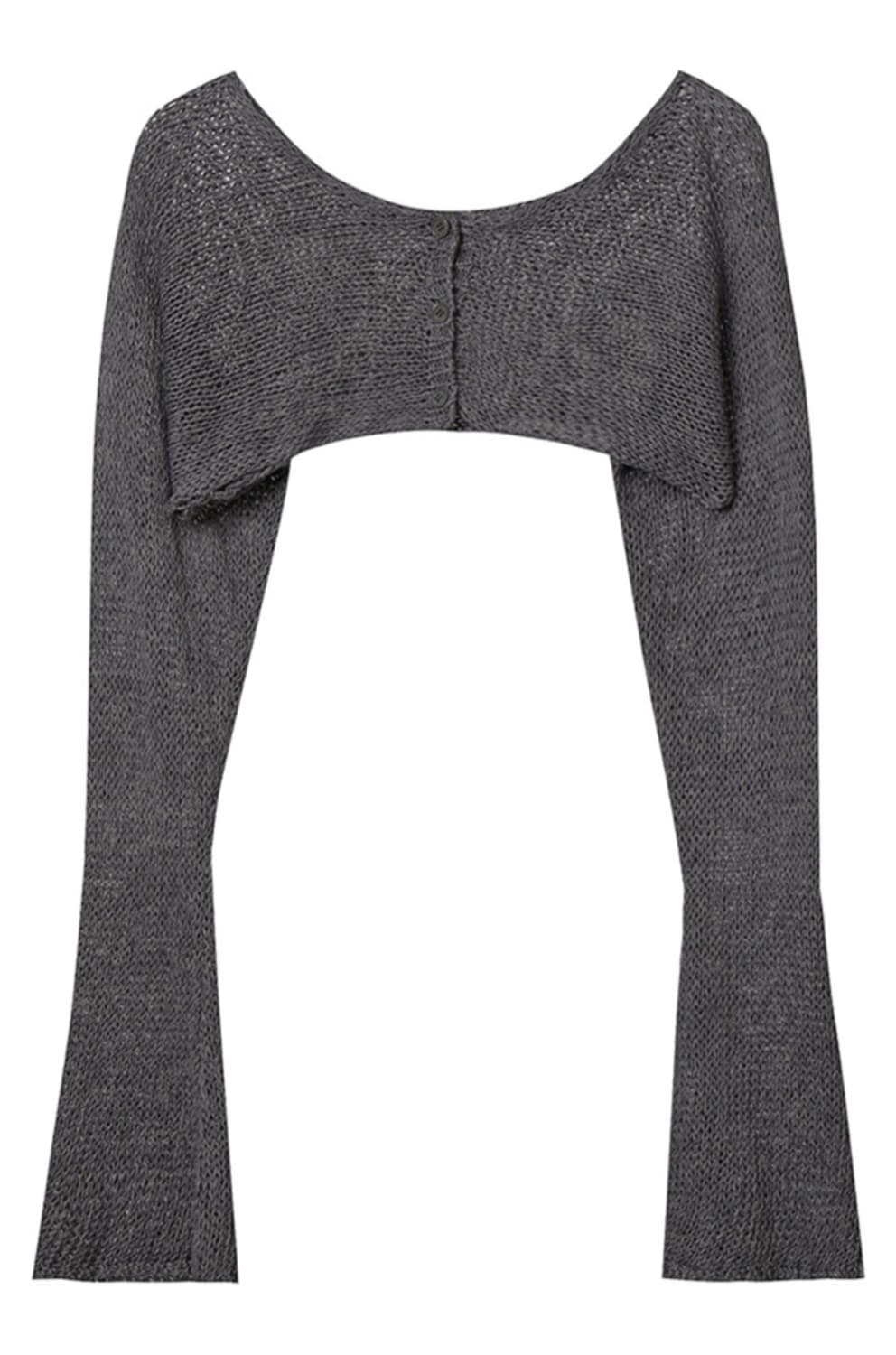 Open yy CROPPED BOLERO CARDIGAN, GRAY 상품이미지2