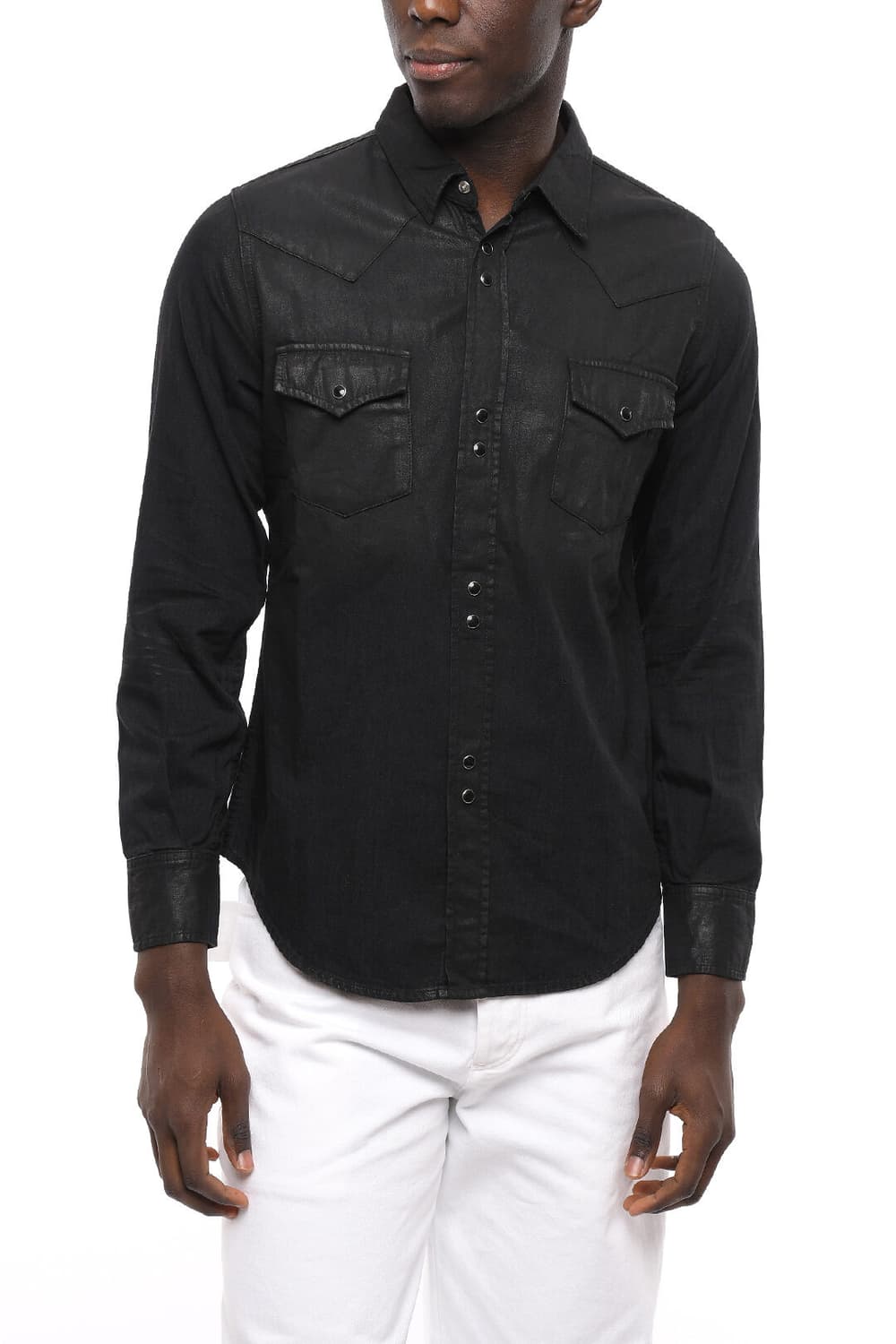 Snap Buttons Coated Western Shirt 상품이미지5