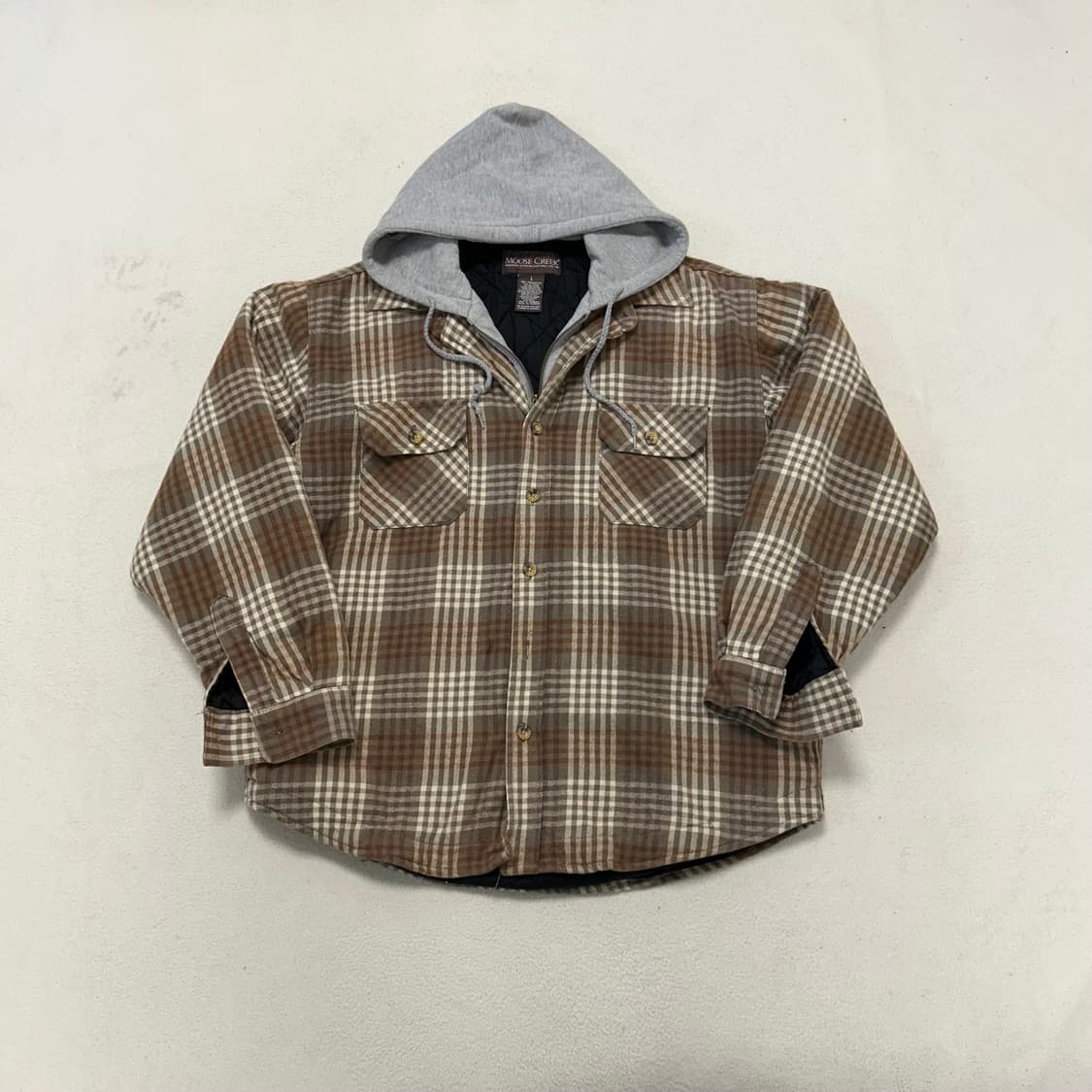 MOOSE CREEK 체크누빔후드집업 상품이미지1