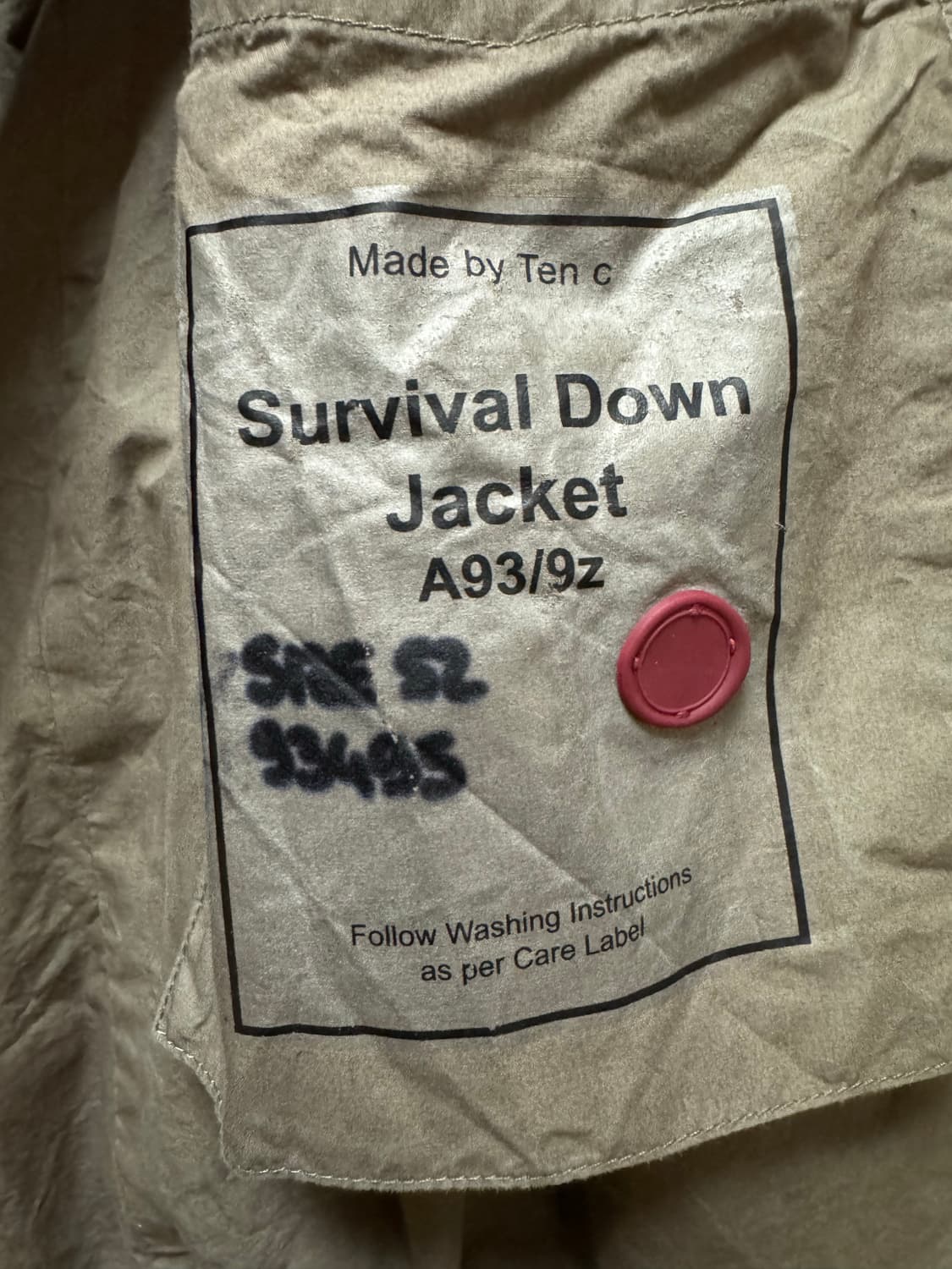 텐씨 서바이벌 블랙 52사이즈 판매합니다 상품이미지2