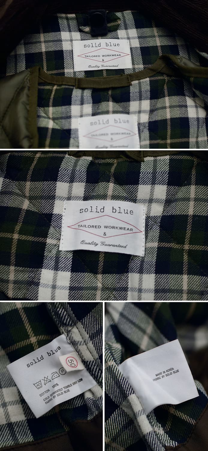 솔리드블루 왁스 자켓+다운 조끼 라이너 세트 (50 / 100-105) 상품이미지10