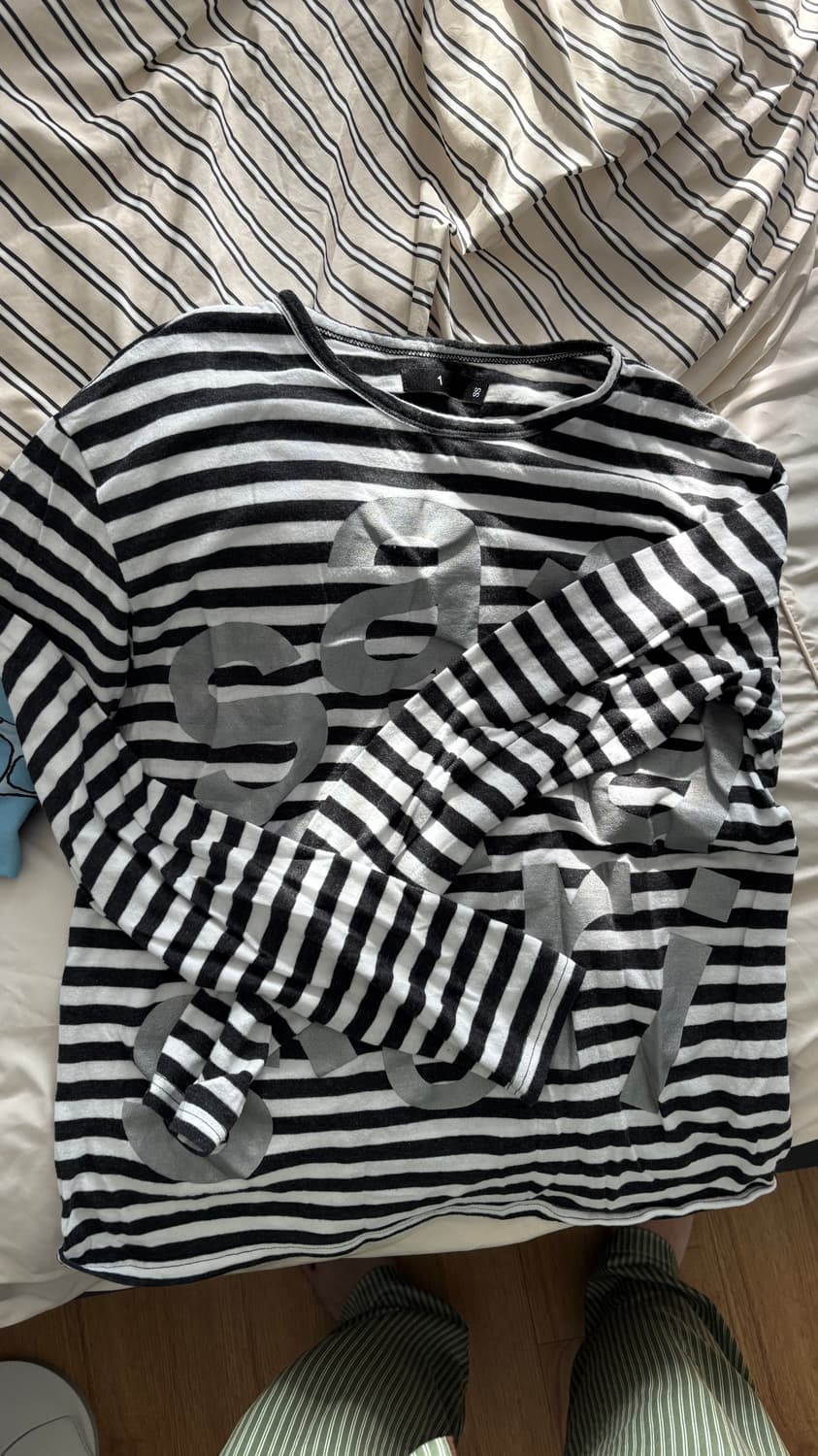 사파리스팟 스트라이프 긴팔 티셔츠(1size) 상품이미지2