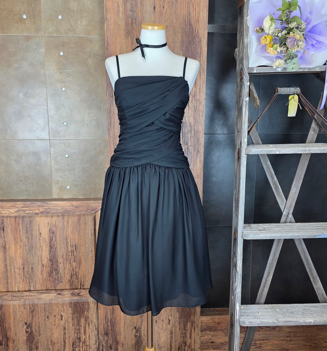 드레이프 드롭 웨이스트 원피스 상품이미지1