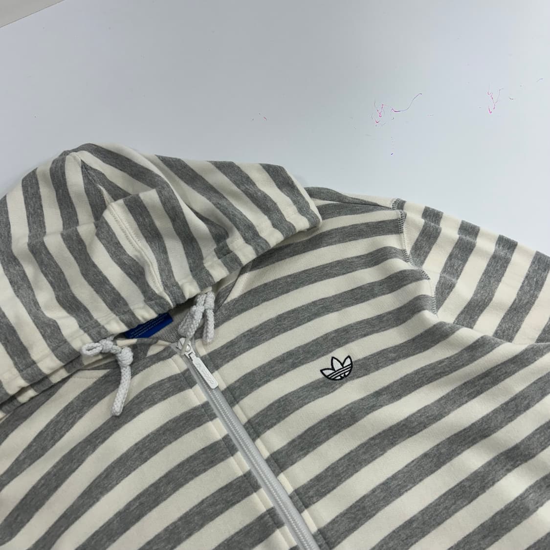 Adidas 아디다스 파이어버드 그레이 스트라이프 후드집업 상품이미지4