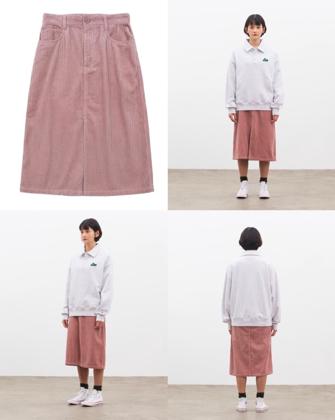 LEE 리 코듀로이 롱스커트 S 상품이미지7