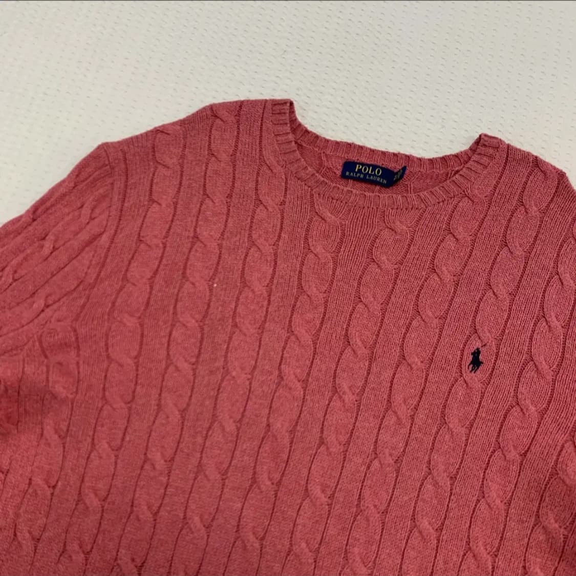 폴로 랄프로렌 케이블 니트 핑크 XL 상품이미지2