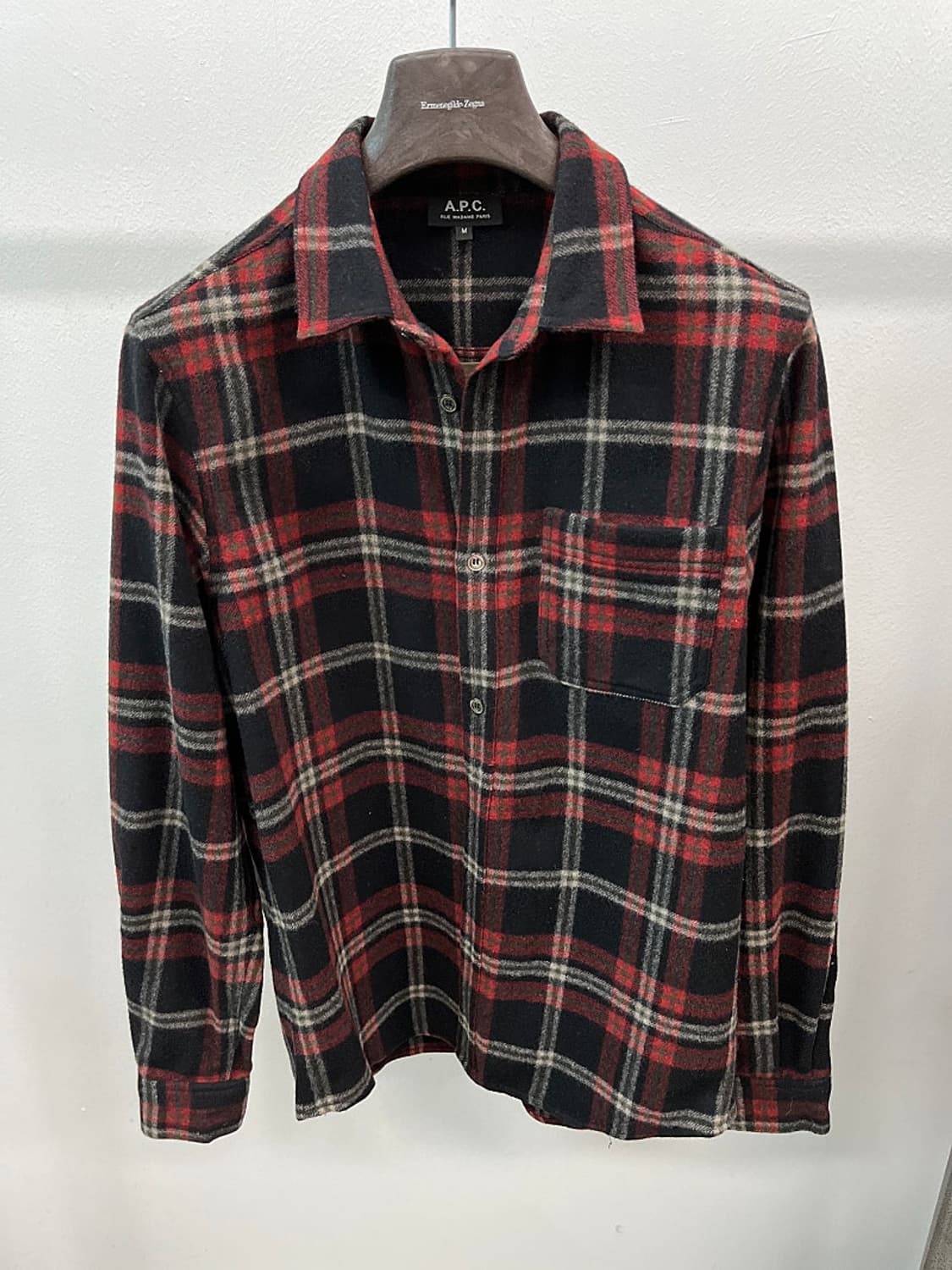 95-100) 아페세 플란넬 체크셔츠  상품이미지3