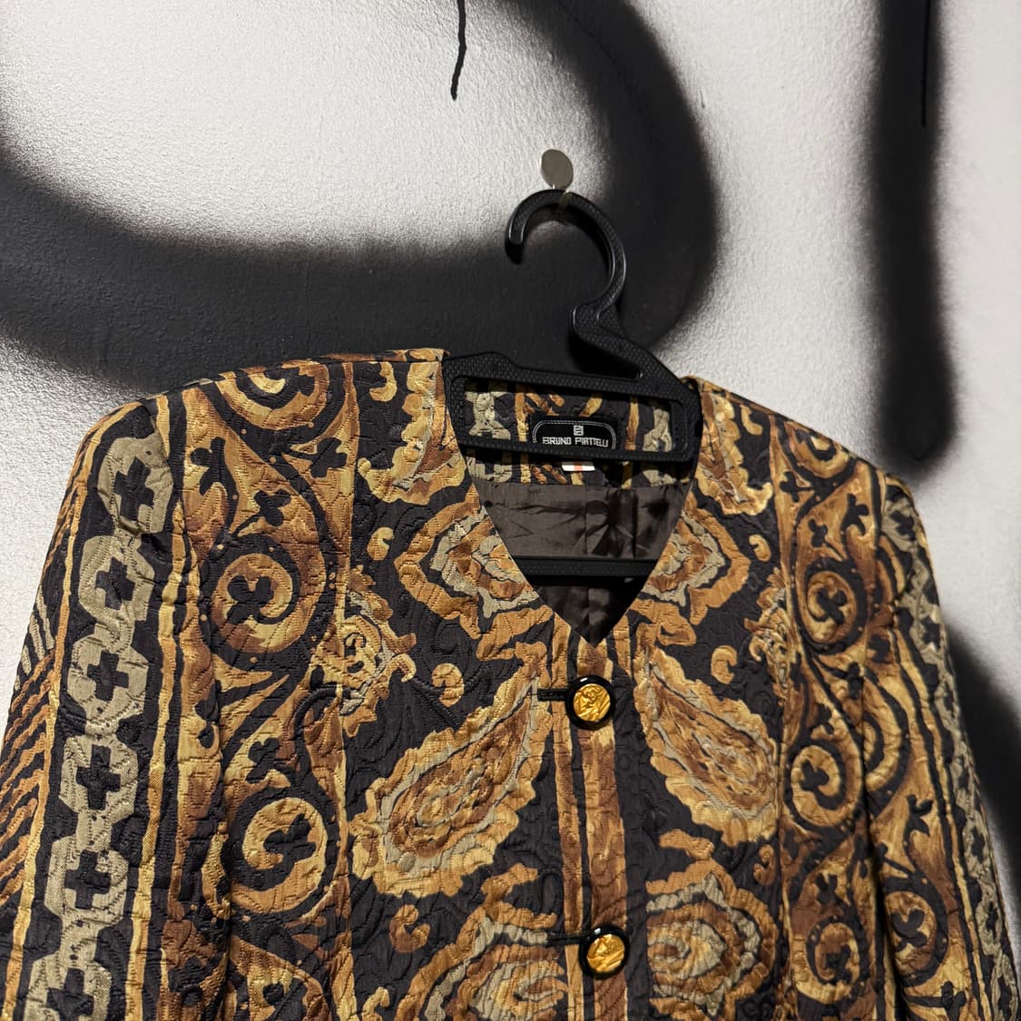 Bruno piattelli Roma 바로크 풀 패턴 오픈 카라 자켓 상품이미지3