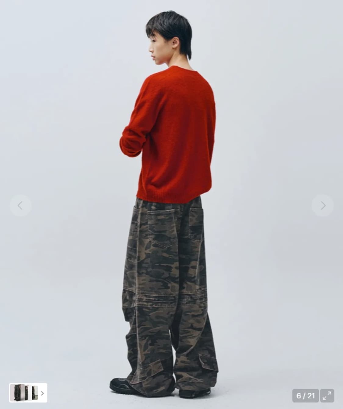 카모 와이드 패러슈트 팬츠_카모플라쥬 상품이미지2