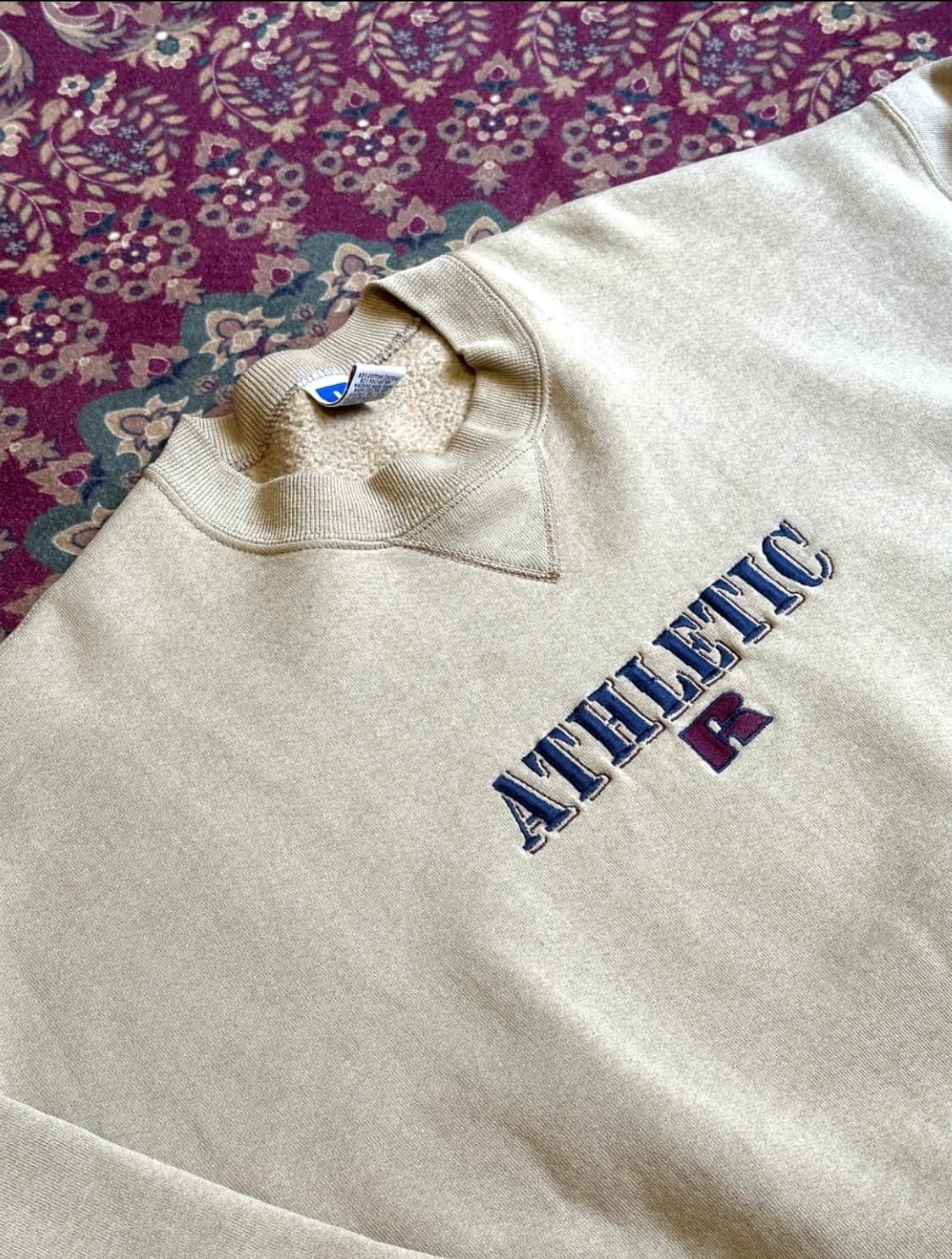 90's 러셀 애슬레틱 스웻 셔츠 베이지 XL size 상품이미지2