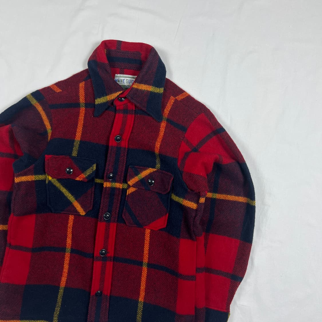 90‘s 빈티지 플란넬 체크 헤비울 셔츠 자켓 상품이미지2