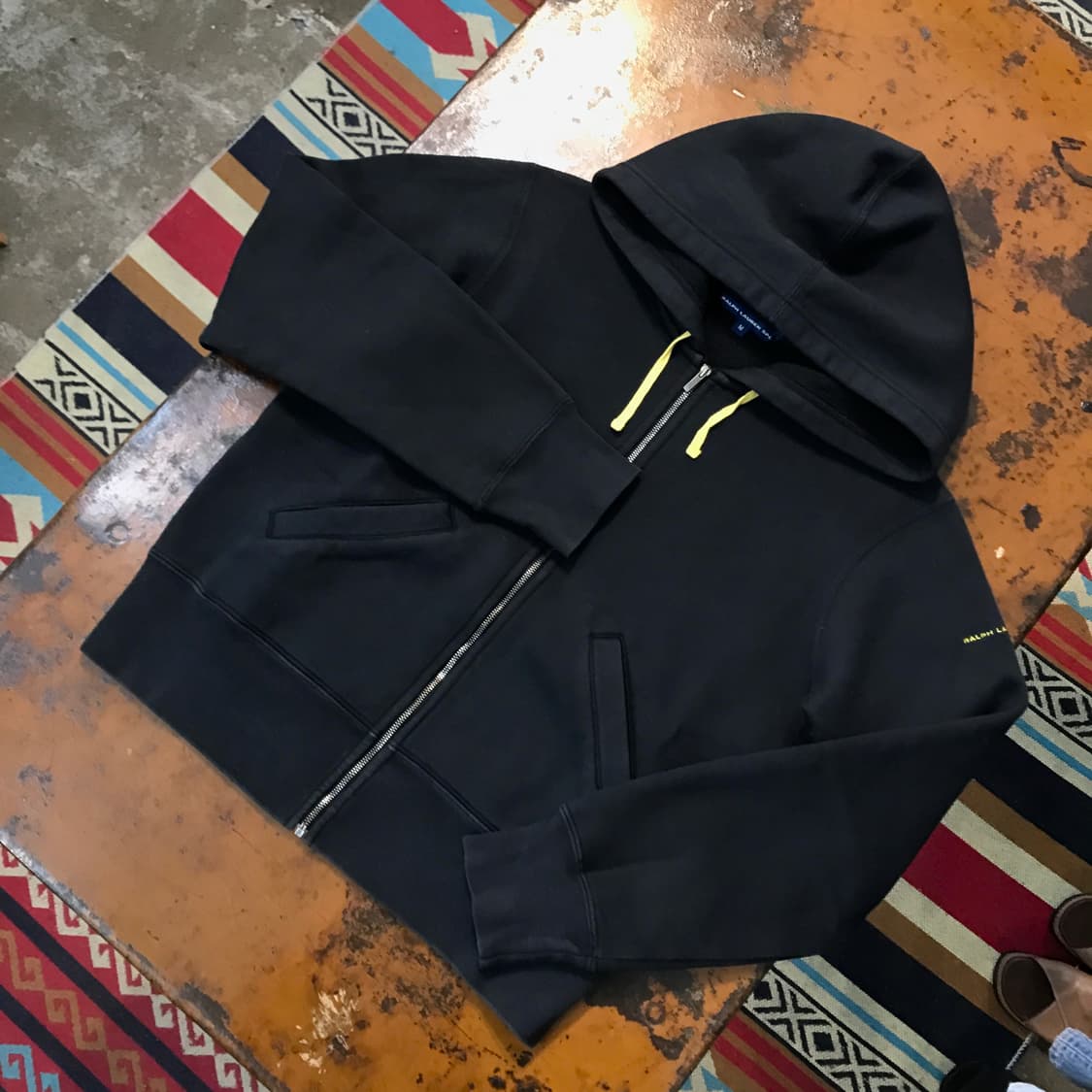 폴로랄프로렌 블랙 기모 숏 후드집업 여성 44 55 사이즈 상품이미지2