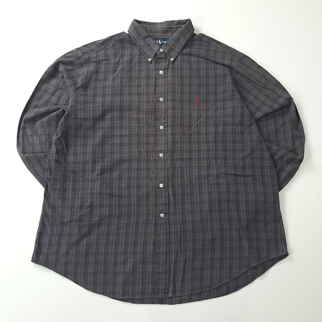 CK856 2XL 폴로 00s 스모키 마드라스 스트라이프 셔츠 남방 상품이미지1