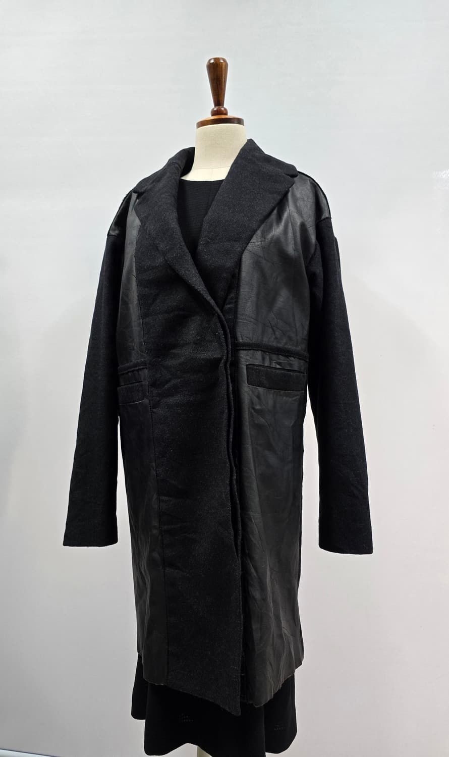MM6 메종 마르지엘라 블랙 울 코트 38 상품이미지5