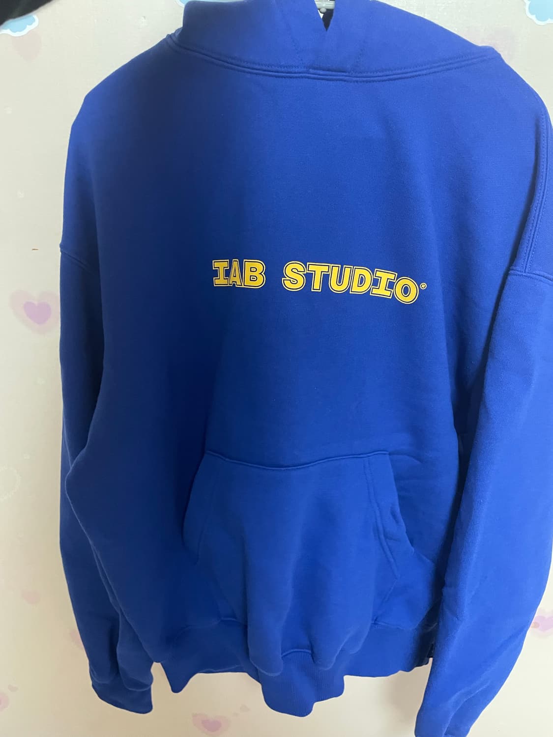 아이앱 스트레이트 로고 후드 블루 상품이미지1