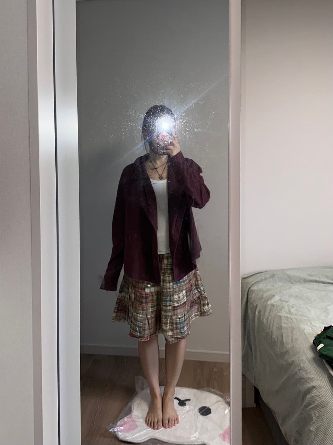 빈티지 모리걸 아오이유우 파타고니아 자주색 가디건 상품이미지1