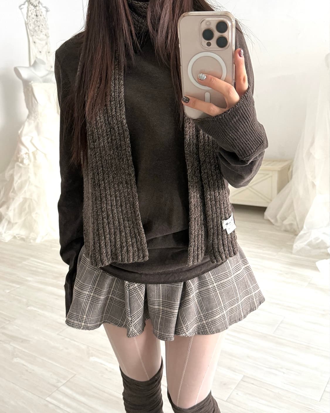 Paul smith mute brown wool muffler  상품이미지7