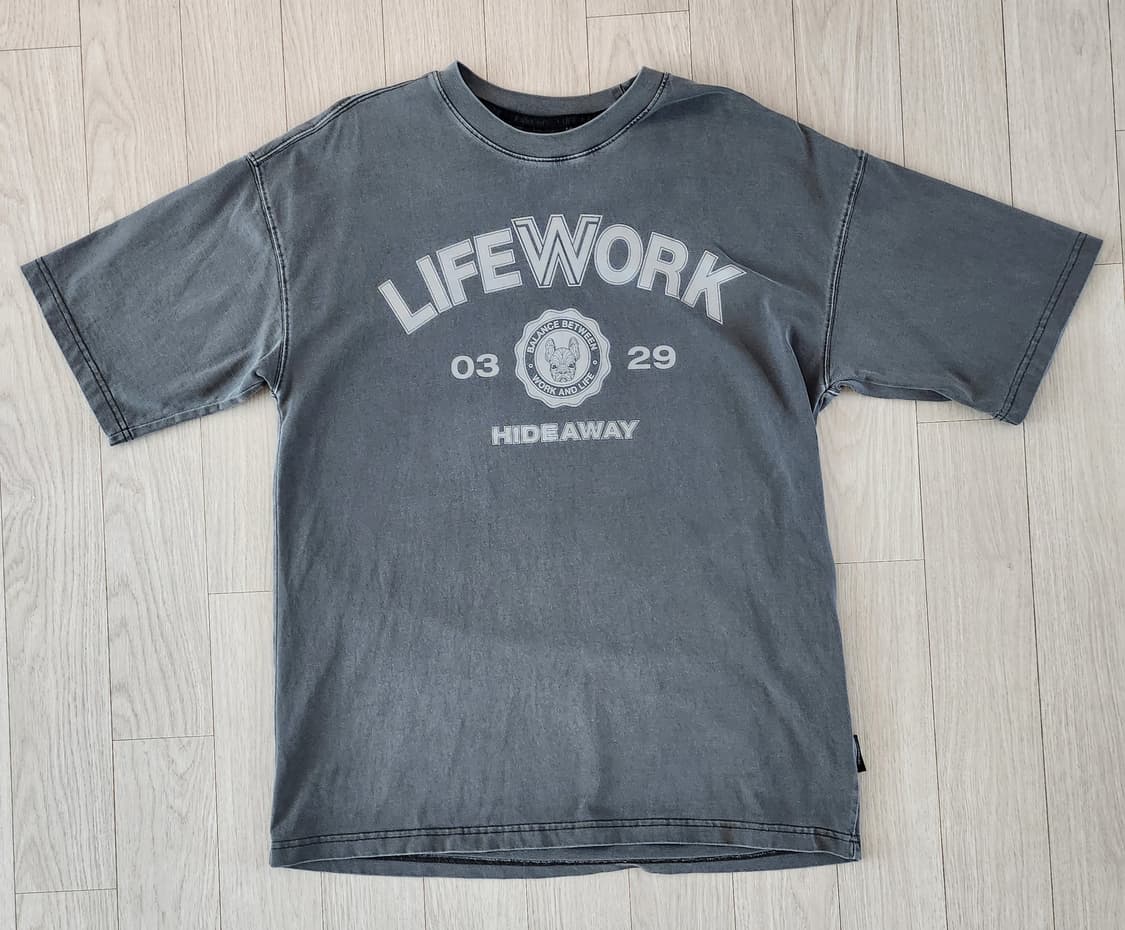 라이프워크 워싱 반팔티●남녀공용●표기사이즈 M (90~100가능) 상품이미지2