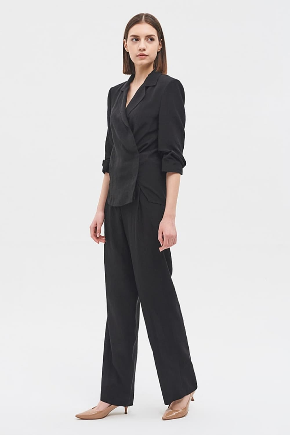 타임 시그니처 턱슬리브 크링클자켓 55사이즈 상품이미지1