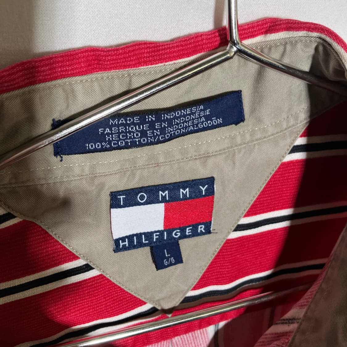 L-XL)타미힐피거 90s 올드스쿨 스트라이프 셔츠 남방 상품이미지4