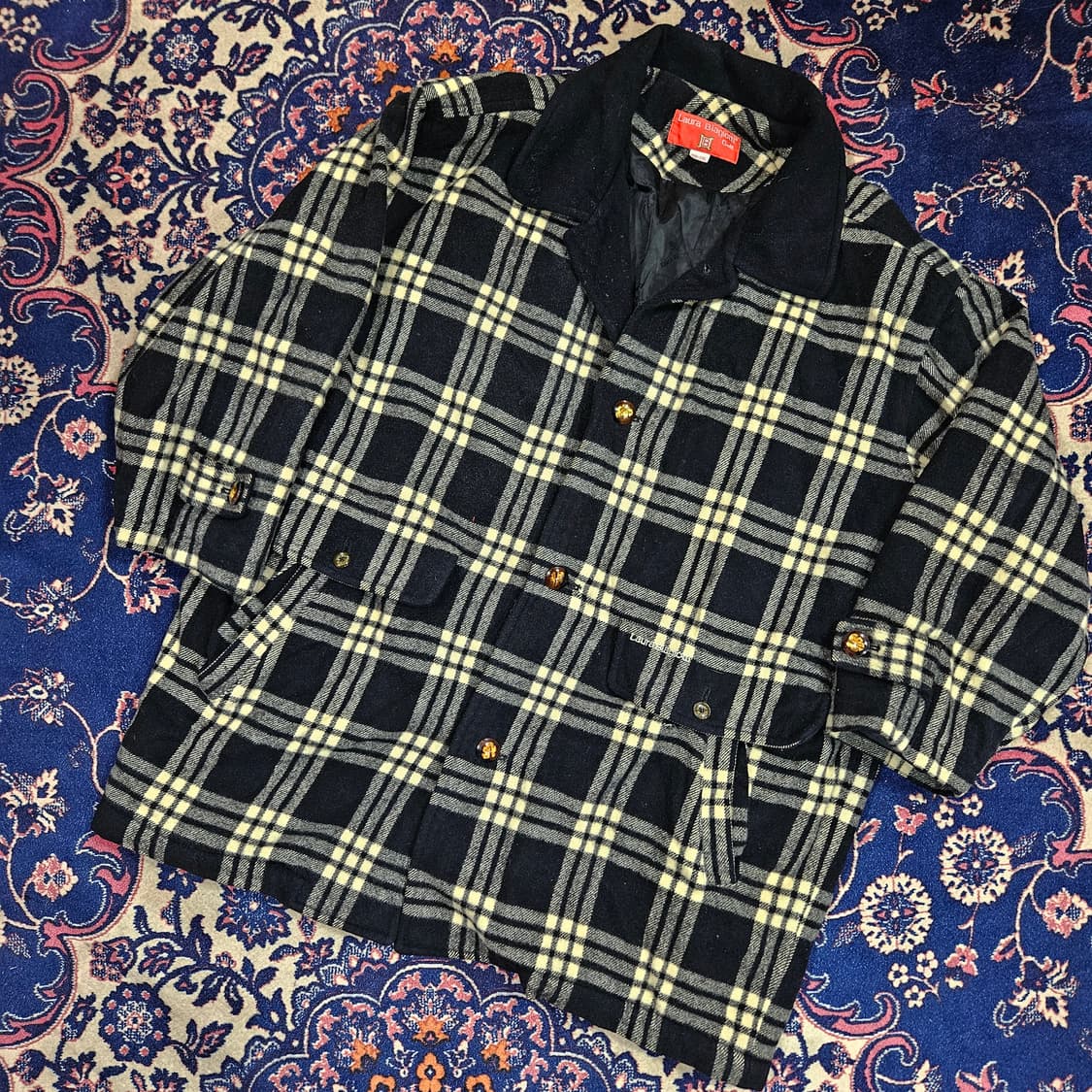 라우라비오지아티 빈티지 플란넬 체크 자켓 100 상품이미지1