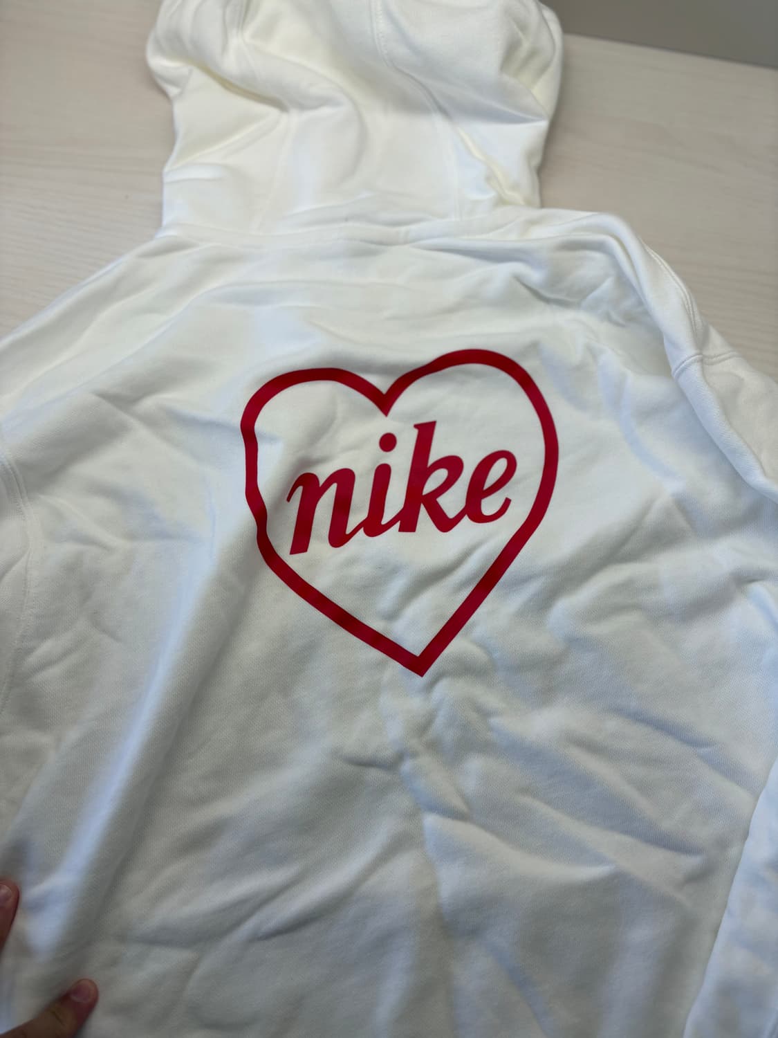 나이키 클럽 프렌치 테리 풀오버 후드 화이트 유니버시티 레드 - 아시아 상품이미지2